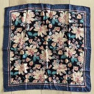 Liberty of London Floral Scarf - Black, Pink, and Teal